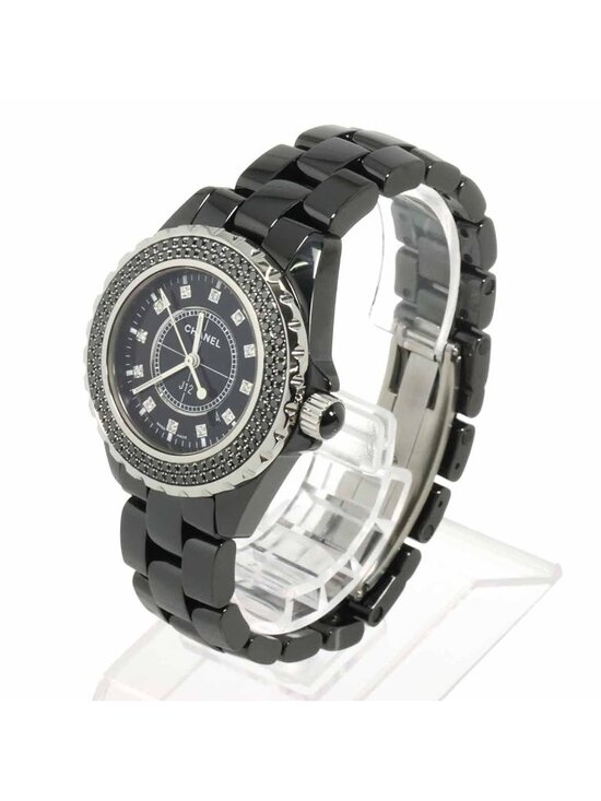 Chanel 33 Ceramic Leather Quartz Analog Display Black Dial Watch s-l1200.jpg main image 4